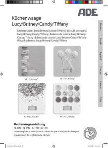 Manual ADE KE 1718 Lucy Kitchen Scale