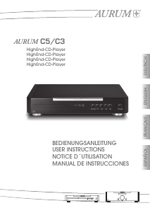 Handleiding AURUM C3 CD speler