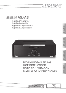 Mode d’emploi AURUM A3 Amplificateur