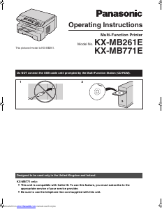 Manual Panasonic KX-MB261E Multifunctional Printer