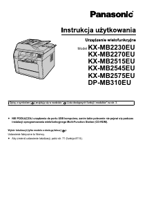 Instrukcja Panasonic KX-MB2545EU Drukarka wielofunkcyjna