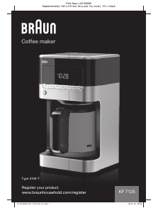 Brugsanvisning Braun KF 7125 PurAroma 7 Kaffemaskine