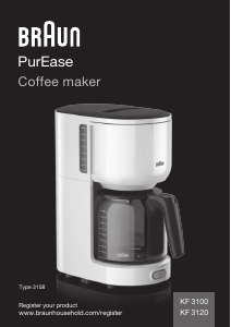 Manual de uso Braun KF 3120 PurEase Máquina de café