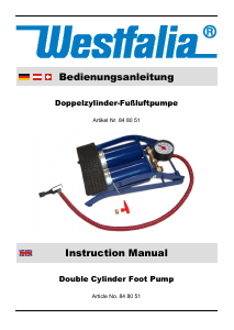 Manual Westfalia 84 80 51 Foot Pump