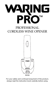 Manual Waring WO50 Corkscrew