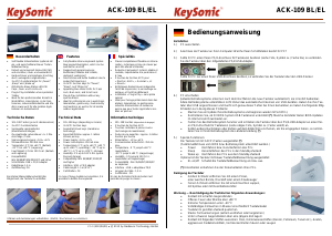 Mode d’emploi KeySonic ACK-109 BL Clavier
