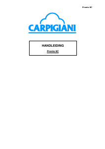 Handleiding Carpigiani Pronto 8C IJsmachine