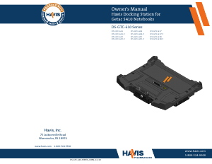 Manual Havis DS-GTC-611 (for Getac S410) Docking Station