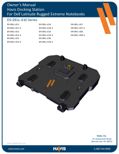 Manual Havis SD-DELL-411 (for Dell Latitude) Docking Station