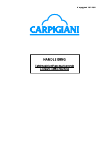 Handleiding Carpigiani 191 IJsmachine