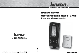 Εγχειρίδιο Hama EWS-270 Μετεωρολογικός σταθμός