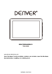 Bruksanvisning Denver TAQ-10252 Tablet