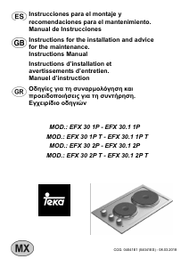 Manual de uso Teka EFX 30 1P T Placa