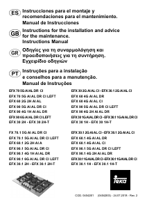 Manual de uso Teka EFX 30.1 2G AI AL CI Placa