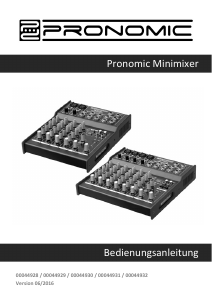 Bedienungsanleitung Pronomic 00044928 Mischpult