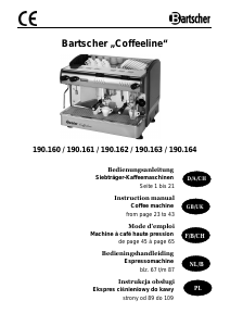 Instrukcja Bartscher Coffeeline G2 Plus Ekspres do kawy