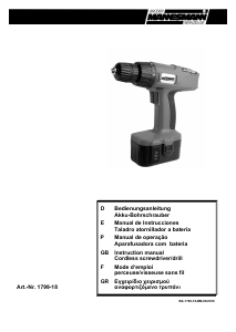 Bedienungsanleitung Brüder Mannesmann 1799-18 Bohrschrauber