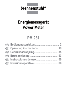 Bruksanvisning Brennenstuhl PM 231 Elmätare