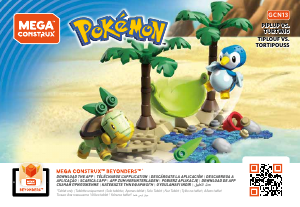 Bedienungsanleitung Mega Construx set GCN13 Pokemon Piplup gegen Turtwig