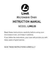 Mode d’emploi Limit LIMG20 Micro-onde