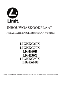 Mode d’emploi Limit LIGK60B2 Table de cuisson
