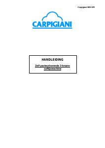 Handleiding Carpigiani 603 IJsmachine