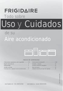 Manual de uso Frigidaire FFRA082ZA1 Aire acondicionado