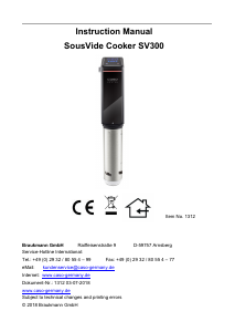 Brugsanvisning Caso Sous-vide cirkulator