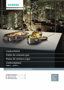 Mode d’emploi Siemens EN6B6PB90N Table de cuisson