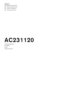 Mode d’emploi Gaggenau AC231120 Hotte aspirante