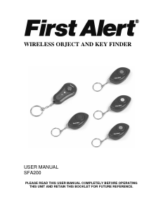 Manual First Alert SFA200 Bluetooth Tracker