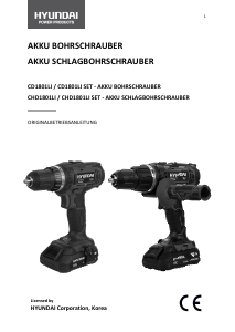 Bedienungsanleitung Hyundai CD1801LI Bohrschrauber