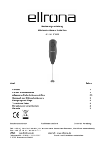 Manual de uso Ellrona Latte Eco Batidor de leche