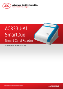 Manual ACS ACR33U-A1 Card Reader