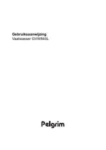 Handleiding Pelgrim GVW840L Vaatwasser