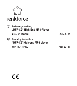 Handleiding Renkforce HFP-C2 Mp3 speler