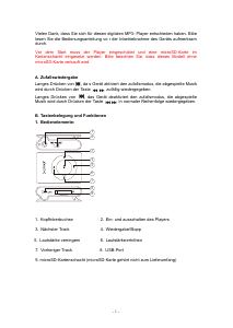 Bedienungsanleitung Denver MPS-110NF Mp3 player