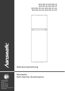 Bedienungsanleitung Hanseatic BCD-295VBCA2 Kühl-gefrierkombination