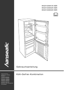 Handleiding Hanseatic HKGK14349A1R Koel-vries combinatie