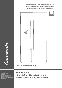 Bedienungsanleitung Hanseatic HSBS17990WEA1S Kühl-gefrierkombination