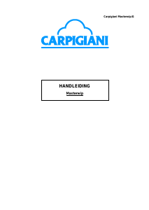 Handleiding Carpigiani Masterwip IJsmachine