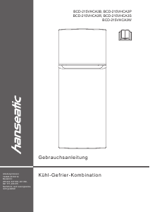 Bedienungsanleitung Hanseatic BCD-215VHCA3R Kühl-gefrierkombination