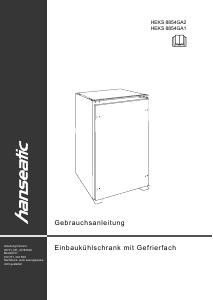 Manual Hanseatic HEKS8854GA2 Refrigerator
