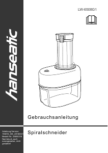 Manual Hanseatic LW-6508G1 Food Processor