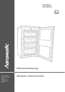 Manual Hanseatic HGS 8555A1S Freezer