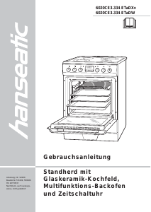 Bedienungsanleitung Hanseatic 6020CE3.334ETaDXv Herd
