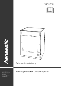 Manual Hanseatic WQP12-7713I Dishwasher