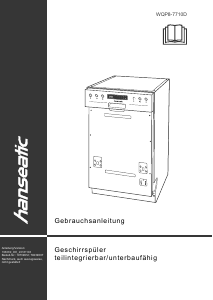 Handleiding Hanseatic WQP8-7710D Vaatwasser