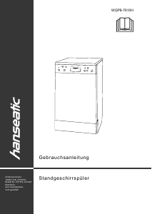 Manual Hanseatic WQP8-7610H Dishwasher