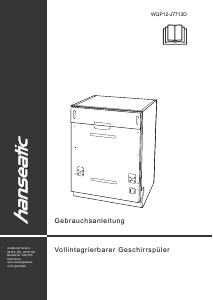 Bedienungsanleitung Hanseatic WQP12-J7713D Geschirrspüler
